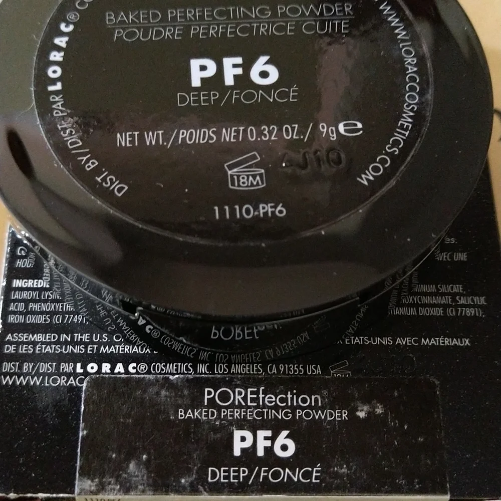 LORAC Cosmetics Porefection Baked Finishing Powder PF6 Deep Glam Feminine Discon